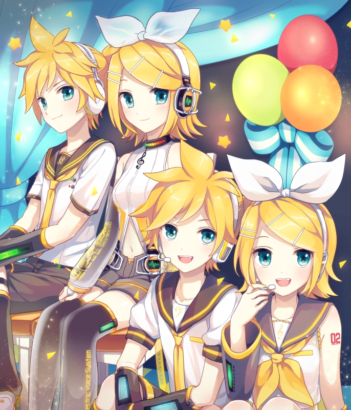 kagamine rin and kagamine len (vocaloid) drawn by akiyoshi_(tama-pete)