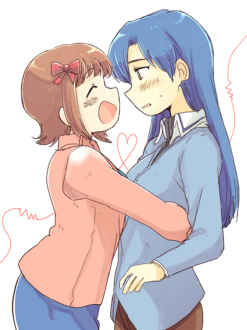 kisaragi chihaya and amami haruka (idolmaster) drawn by tsubobot