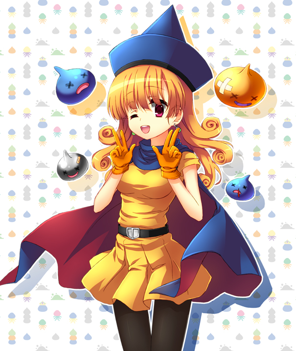 slime, alena, healslime, metal slime, king slime, and 7 more (dragon quest and 1 more) drawn by narinn
