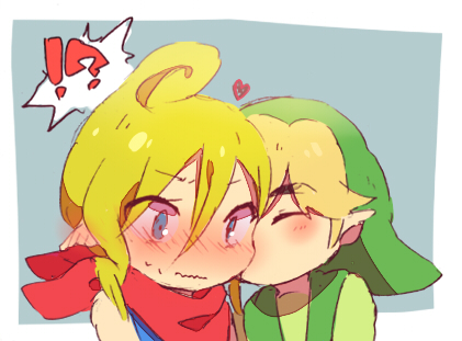 link, toon link, and tetra (the legend of zelda and 1 more) drawn by ukata