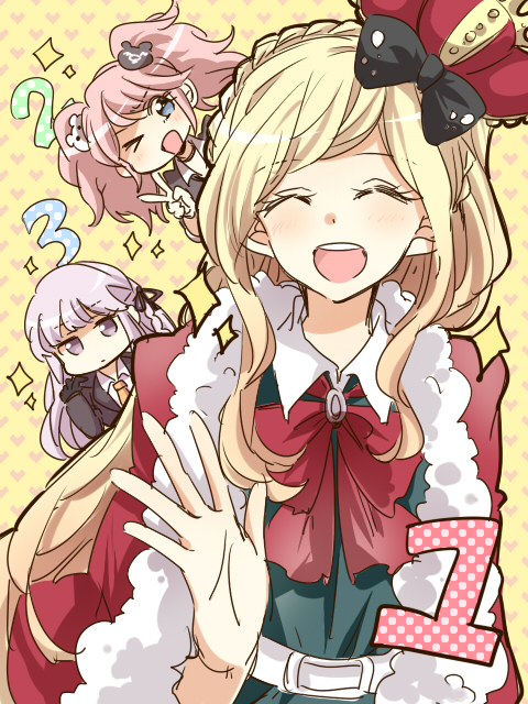 kirigiri kyoko, enoshima junko, and sonia nevermind (danganronpa and 1 more) drawn by zawameki