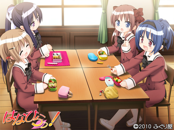 yuuki amane, hanemura kaori, uozumi koharu, and toudou makoto (sono hanabira ni kuchizuke wo and 1 more) drawn by kani_biimu