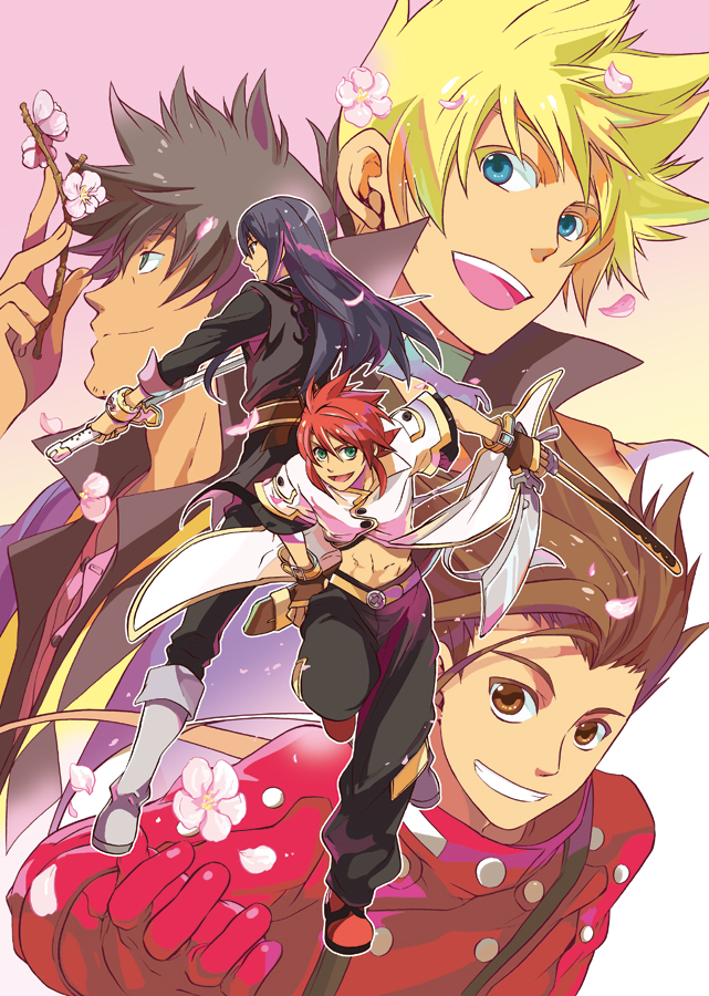 yuri lowell, luke fon fabre, raven, lloyd irving, and guy cecil (tales of and 3 more) drawn by ayumiso