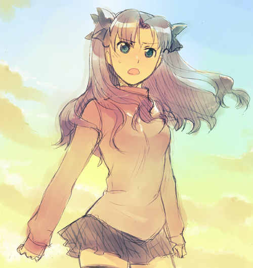 tohsaka rin (fate and 1 more) drawn by suzunoya