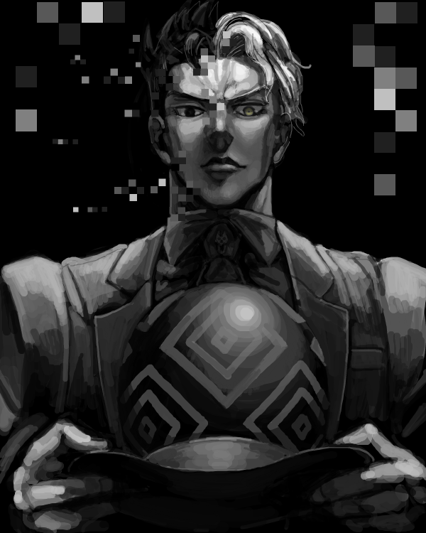 kira yoshikage and kawajiri kosaku (jojo no kimyou na bouken and 1 more) drawn by cha_kuro_(limo)