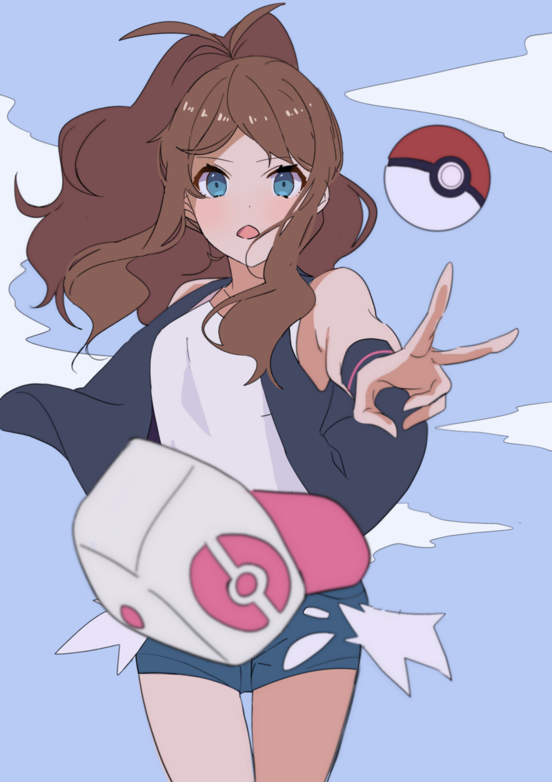 hilda (pokemon and 1 more) drawn by yamimiya