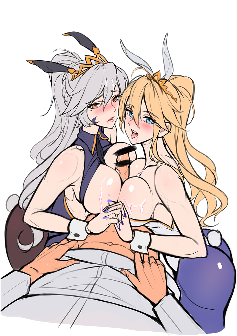 artoria pendragon and fujimaru ritsuka (fate and 1 more) drawn by tsuki_no_i-min