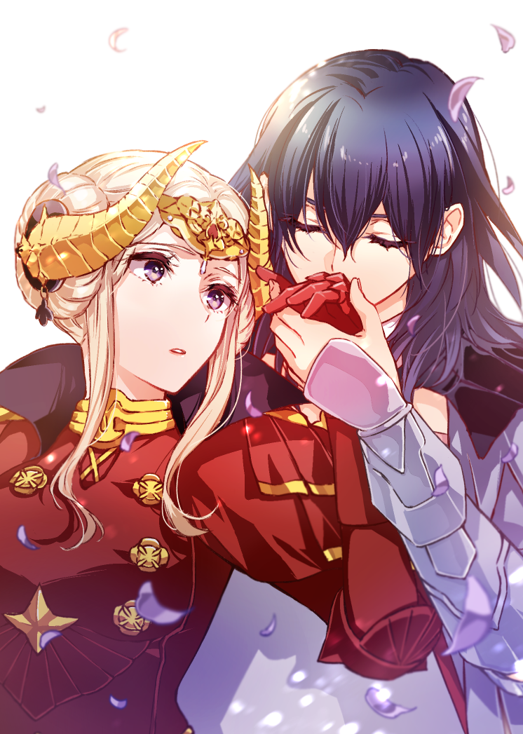 female byleth and edelgard von hresvelg (fire emblem and 1 more) drawn by sakemi_(on_matcha)