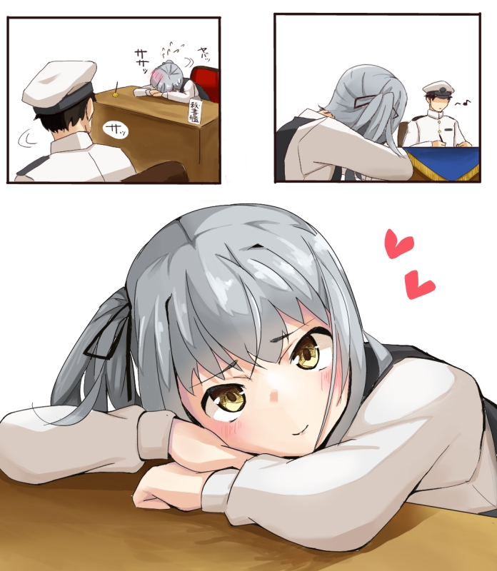 admiral, kasumi, and kasumi kai ni (kantai collection) drawn by negahami