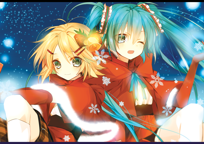 hatsune miku and kagamine rin (vocaloid) drawn by nekoto_maruta