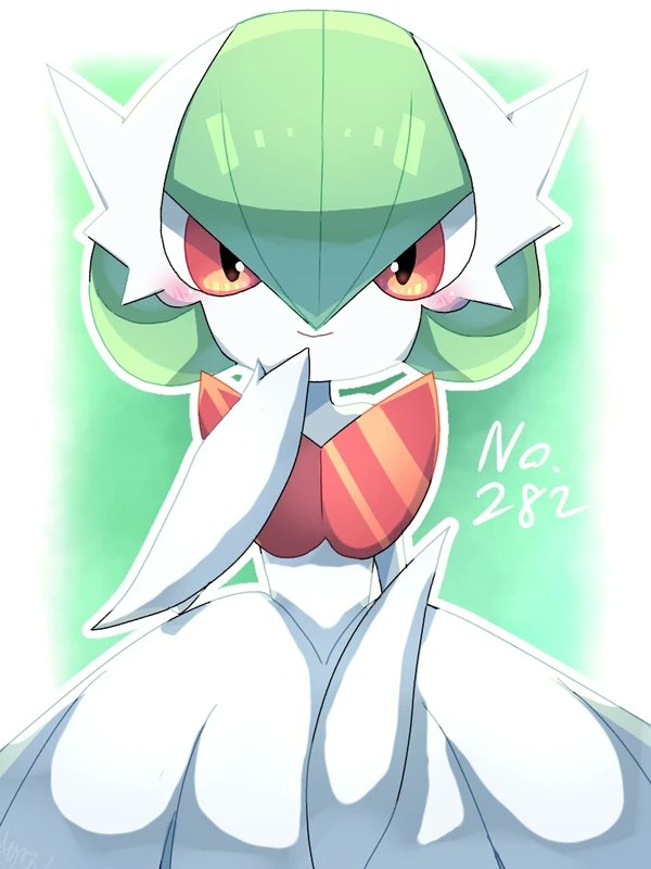 gardevoir and mega gardevoir (pokemon) drawn by schneeball_(leiche_uma)