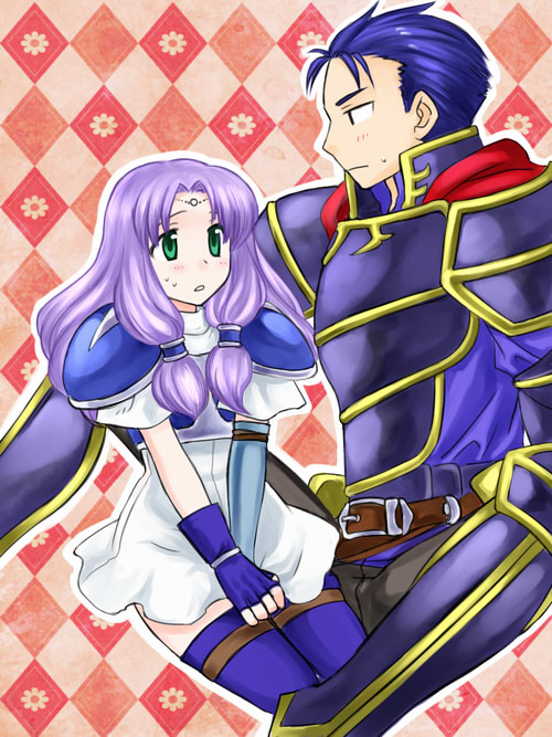 hector and florina (fire emblem and 1 more) drawn by bo_(774berry)