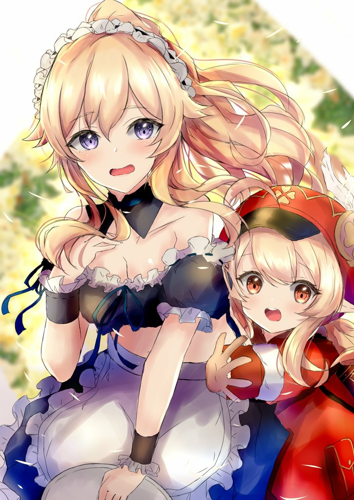 klee and jean (genshin impact) drawn by karappo_(poket12)