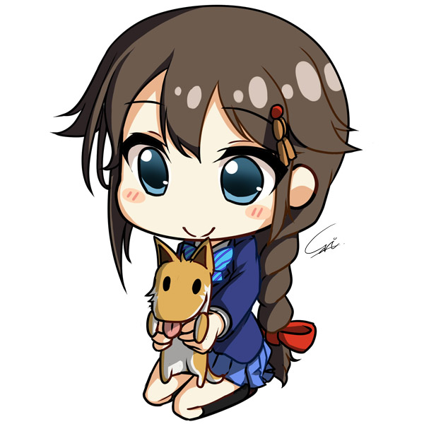 shigure (kantai collection and 2 more) drawn by carillus