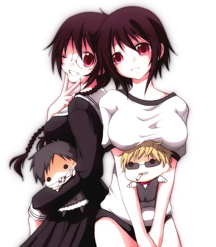 orihara izaya, heiwajima shizuo, orihara mairu, and orihara kururi (durarara!!) drawn by kanade_(wakamest)
