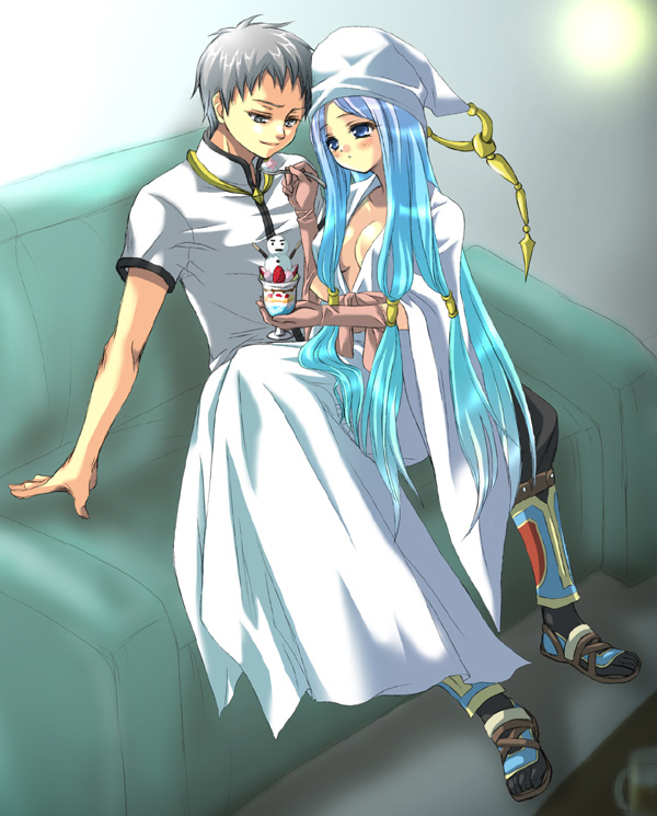 hero and sphiel (gensou suikoden and 1 more) drawn by celica_yuki