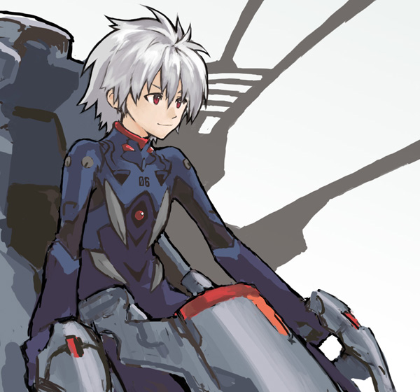 nagisa kaworu (neon genesis evangelion and 2 more) drawn by rc