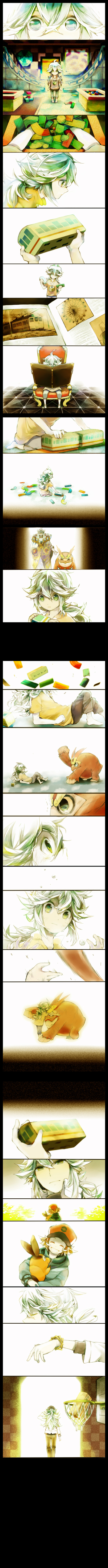 hilbert, n, tepig, ghetsis, and darmanitan (pokemon and 1 more) drawn by fushitasu