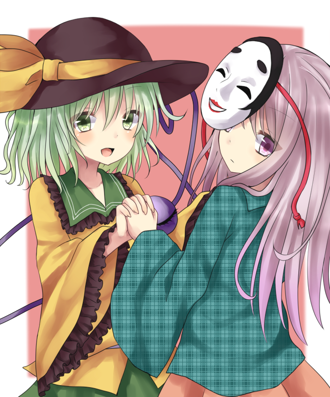 komeiji koishi and hata no kokoro (touhou) drawn by tochika_(sakochi)