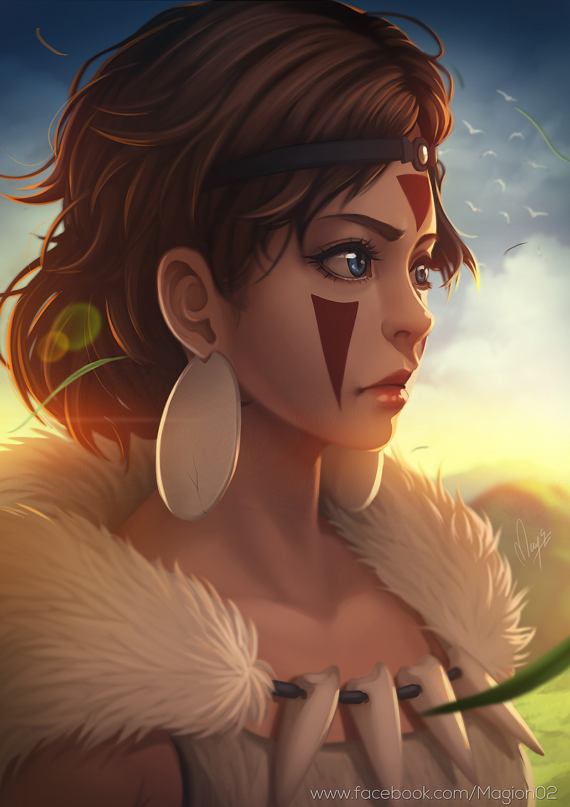 san (mononoke hime) drawn by magion02