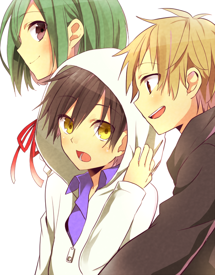 kido tsubomi, kano shuuya, and seto kousuke (kagerou project) drawn by hachimikkusu
