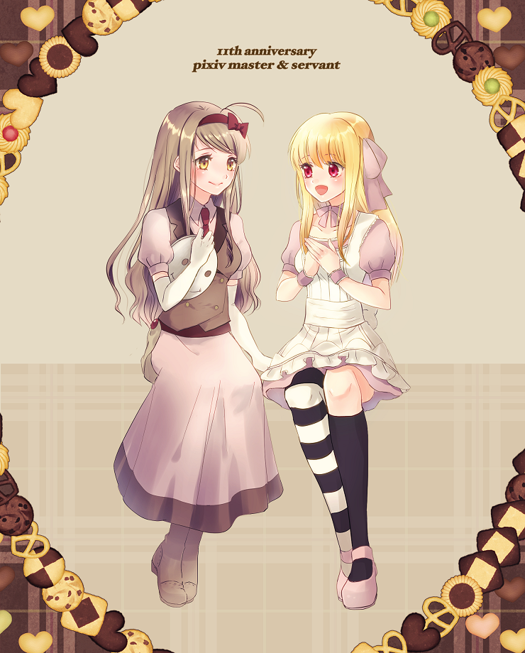 echinacea and ariarose bewena (pixiv master and servant) drawn by miruniru