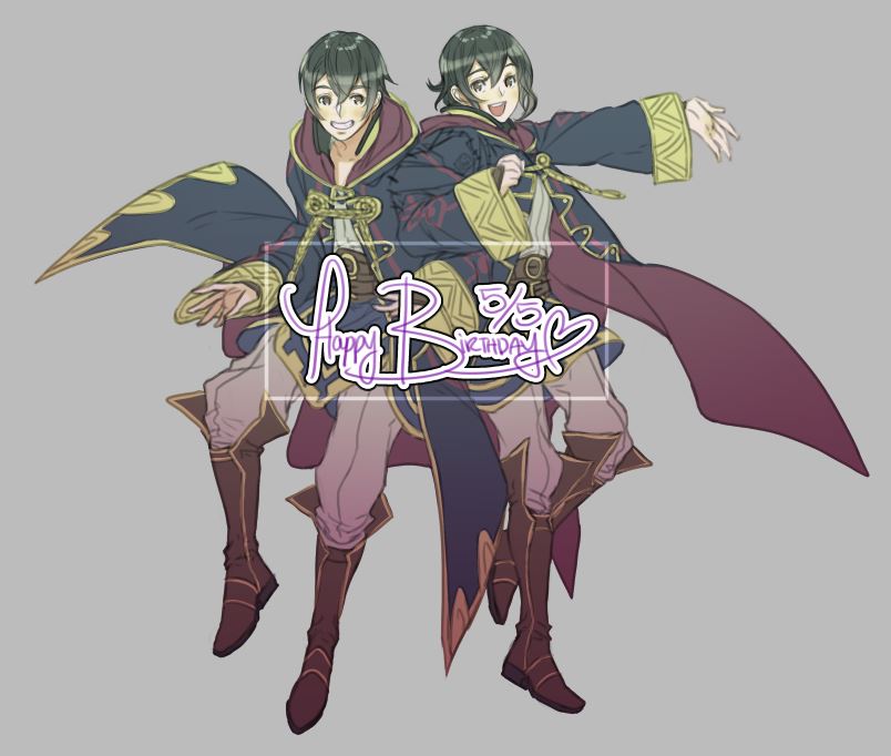 female morgan and male morgan (fire emblem and 1 more) drawn by krazehkai