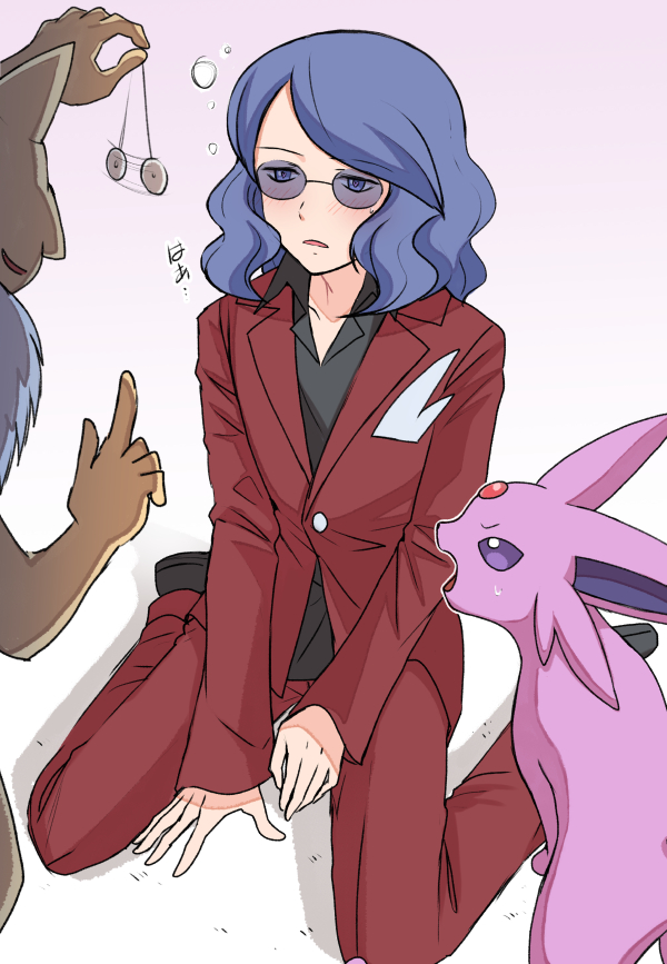 espeon, hypno, and lucian (pokemon and 1 more) drawn by akr_(tvfz2233)