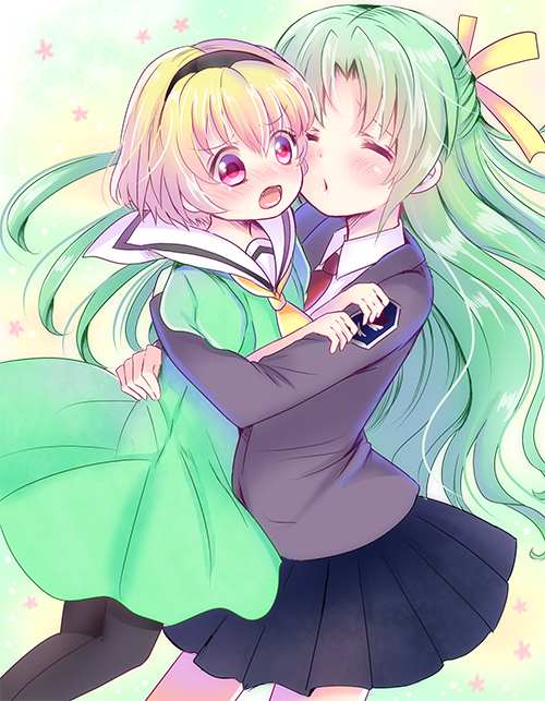 houjou satoko and sonozaki shion (higurashi no naku koro ni) drawn by juugoya_neko