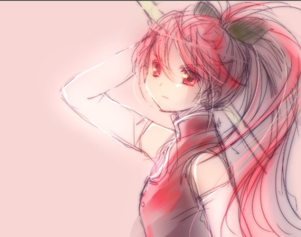 sakura kyoko (mahou shoujo madoka magica) drawn by oka_(umanihiki)