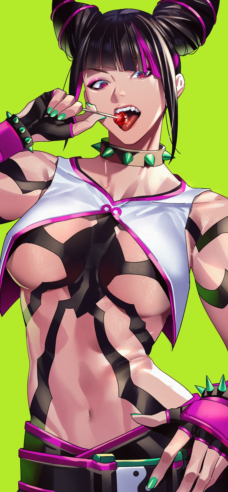 han juri (street fighter and 1 more) drawn by tenobe