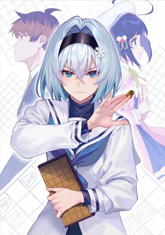 hinatsuru ai, sora ginko, and kuzuryuu yaichi (ryuuou no oshigoto!) drawn by shirabi
