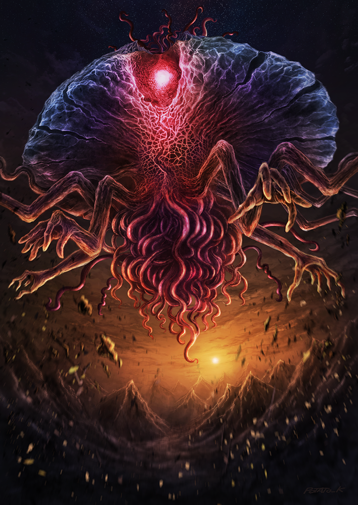emrakul the aeons torn (magic: the gathering) drawn by kakiken