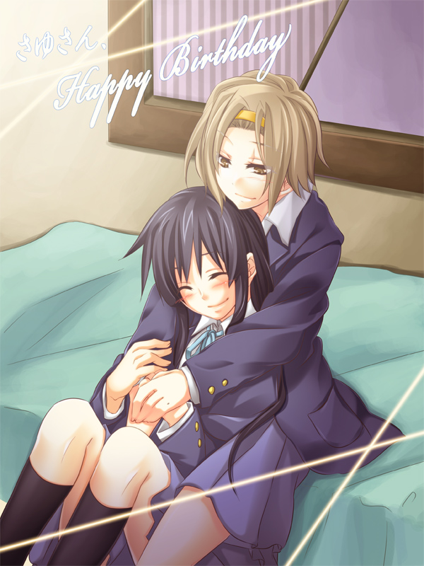akiyama mio and tainaka ritsu (k-on!) drawn by sora_(sky_s04)