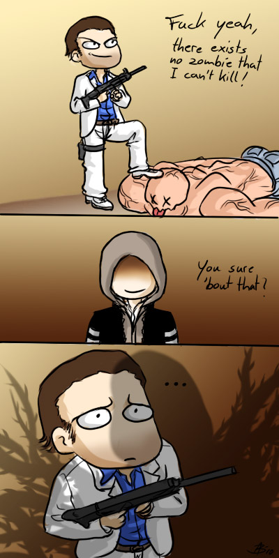 alex mercer, tank, and nick (left 4 dead and 2 more) drawn by anni-viech