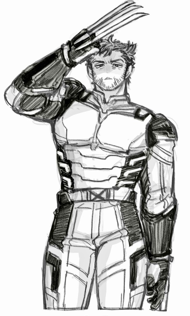 wolverine (marvel and 3 more) drawn by dishing