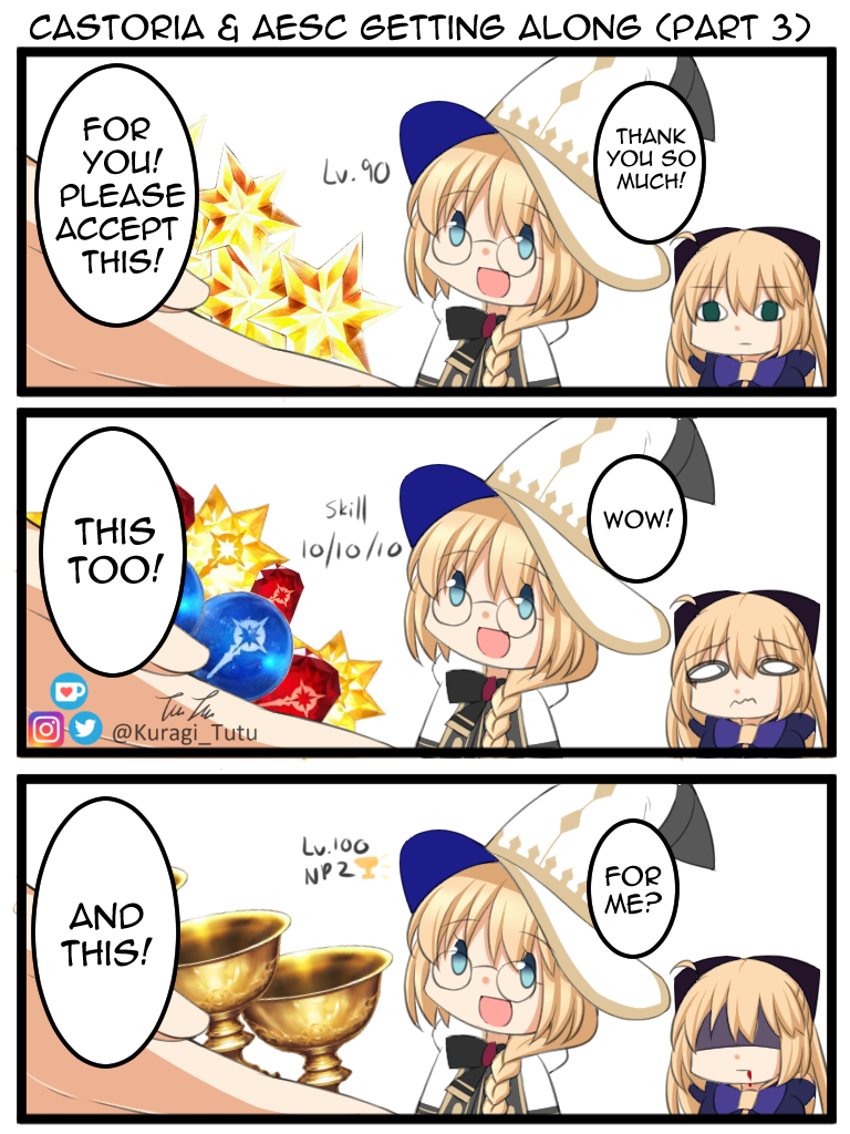 artoria pendragon, artoria caster, and aesc (fate and 1 more) drawn by kuragi_tutu