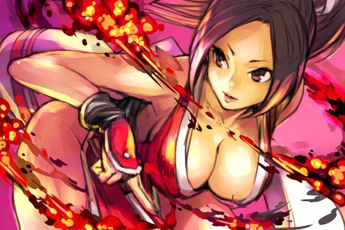 shiranui mai (the king of fighters and 1 more) drawn by hungry_clicker
