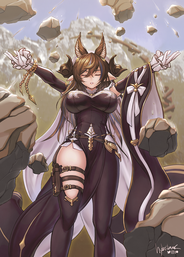 galleon (granblue fantasy) drawn by hybridmink