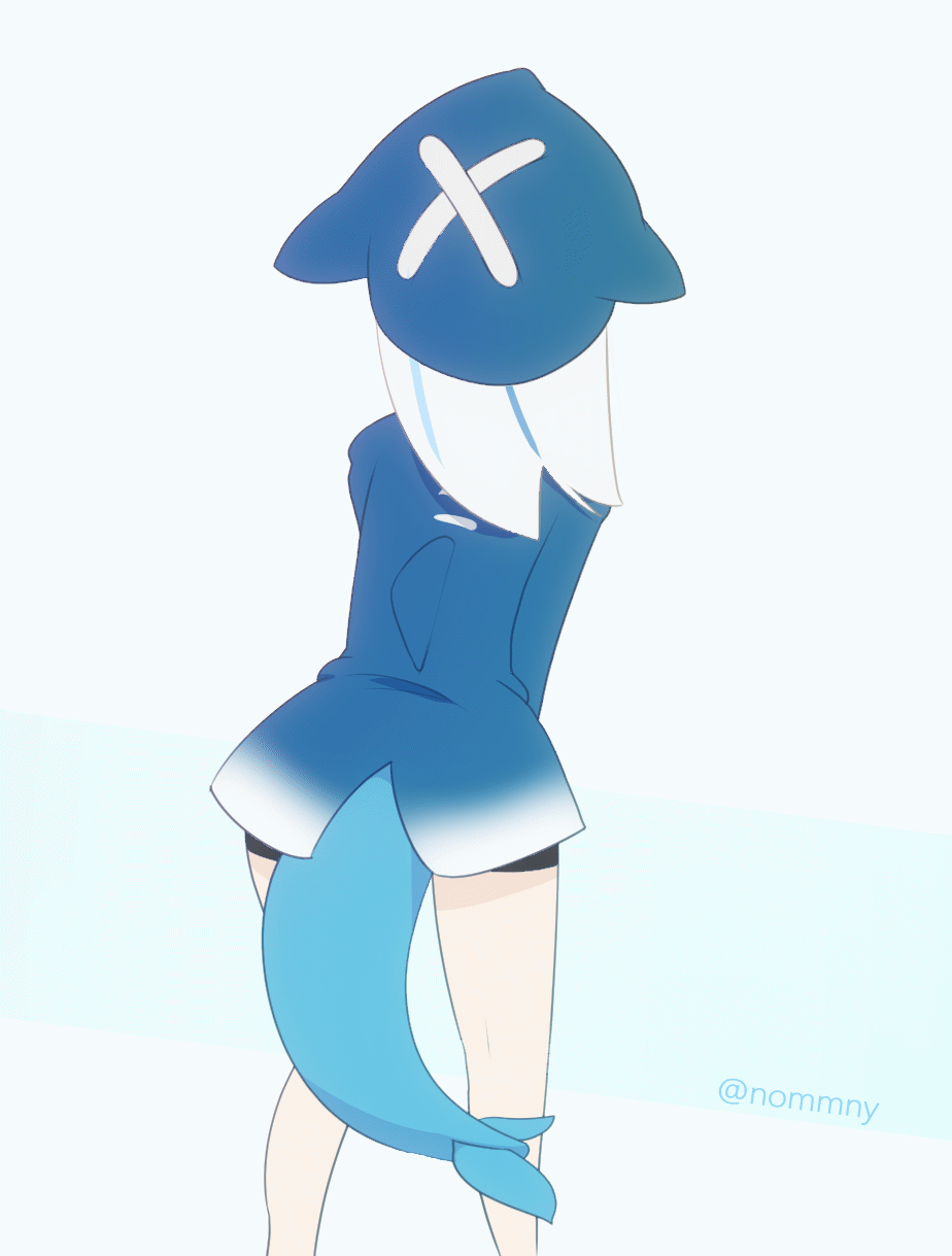 gawr gura (hololive and 1 more) drawn by nommny