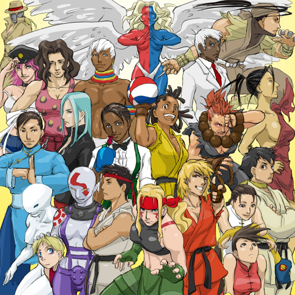 chun-li, ryu, ken masters, makoto, ibuki, and 17 more (street fighter and 1 more) drawn by sho-sk