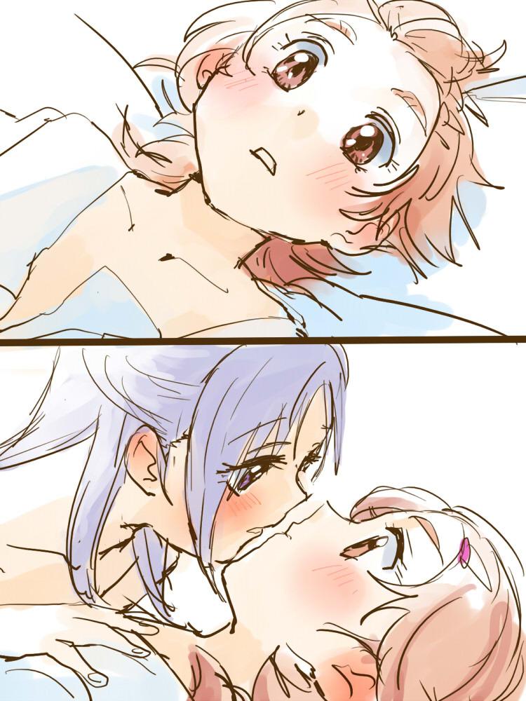 hyuuga saki and mishou mai (precure and 1 more) drawn by azuma_yukihiko