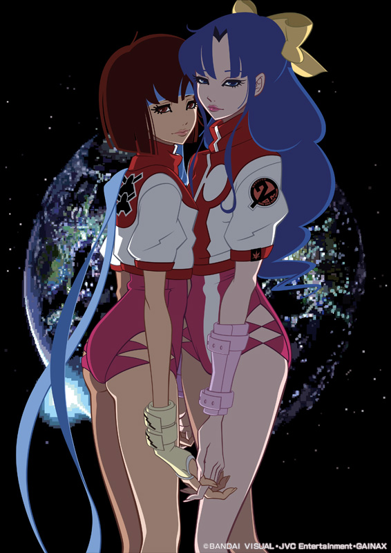 takaya noriko and amano kazumi (top wo nerae!) drawn by gyoubu_ippei