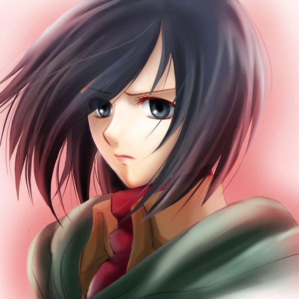 mikasa ackerman (shingeki no kyojin) drawn by ayaka_(aya111455)