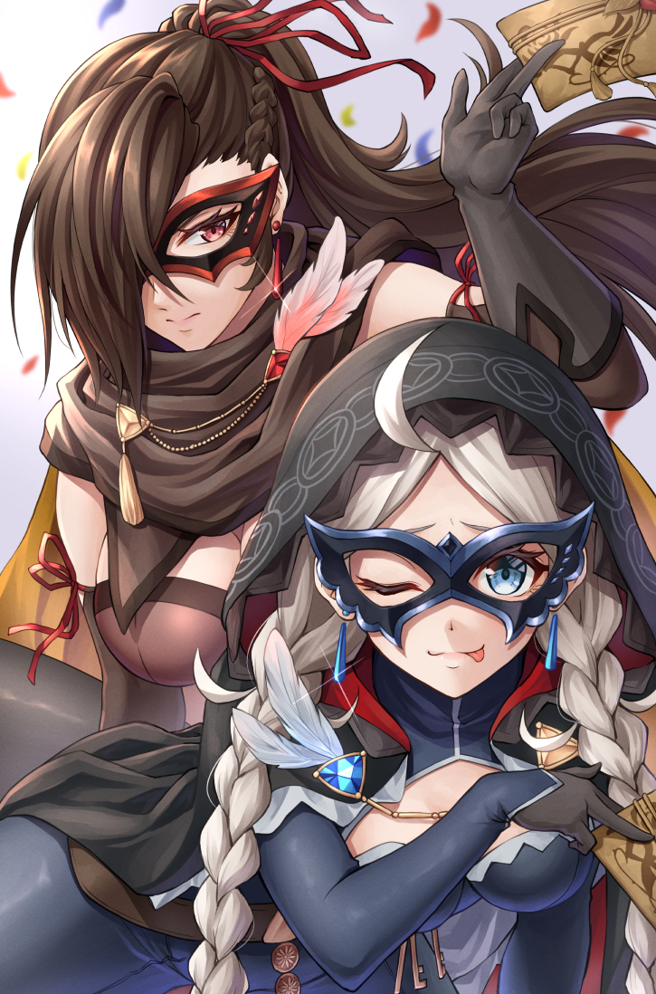 nina and kagero (fire emblem and 2 more) drawn by ten_(tenchan_man)