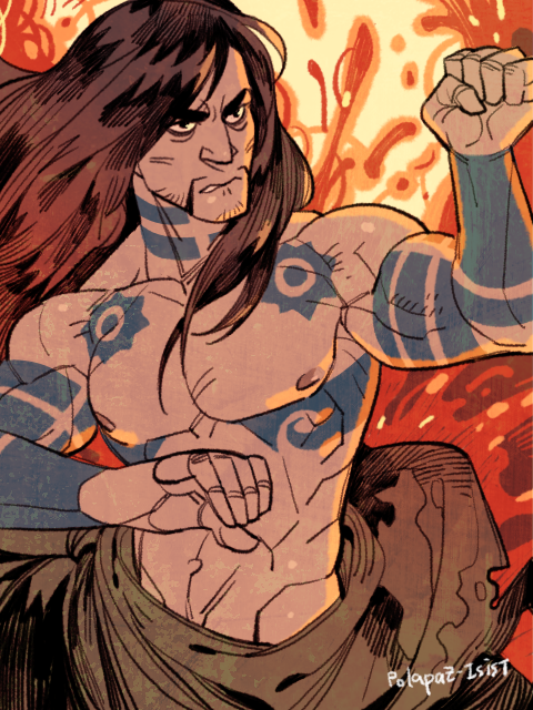 ghazan (avatar legends and 1 more) drawn by isist