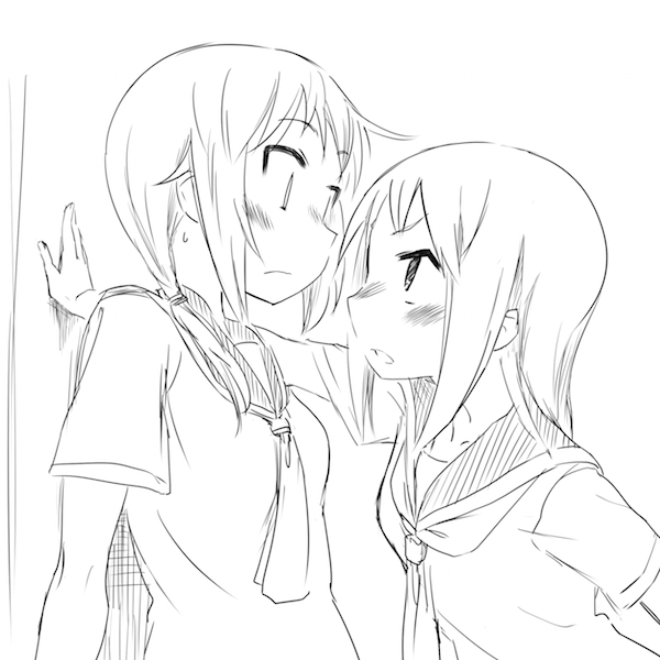 ichii yui and okano kei (yuyushiki) drawn by uasi