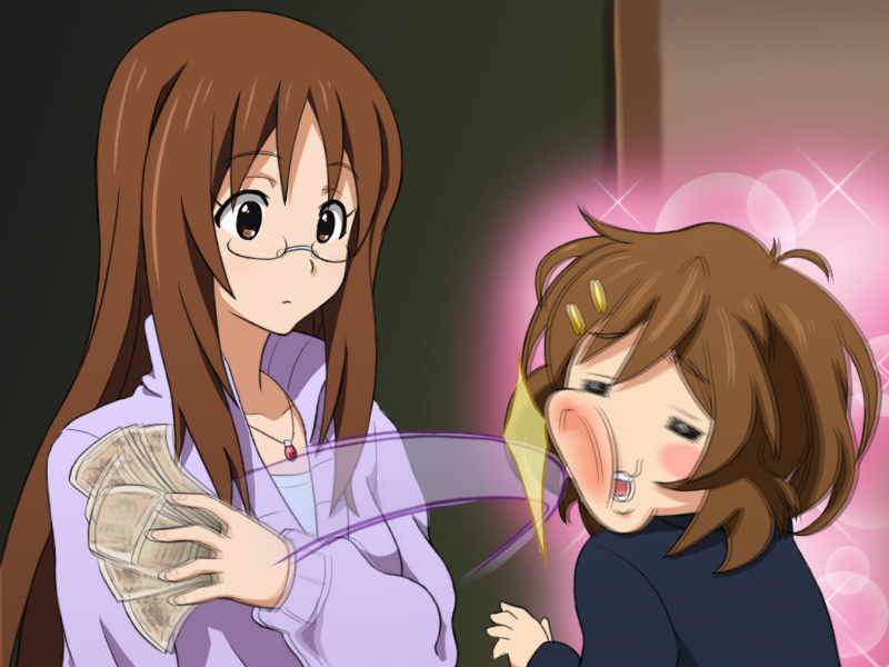 hirasawa yui and yamanaka sawako (k-on!) drawn by mameshiba_(pixiv_59310)