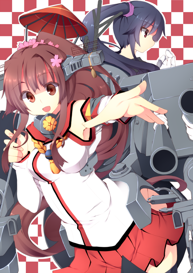 yamato and yahagi (kantai collection) drawn by hasumi_takashi