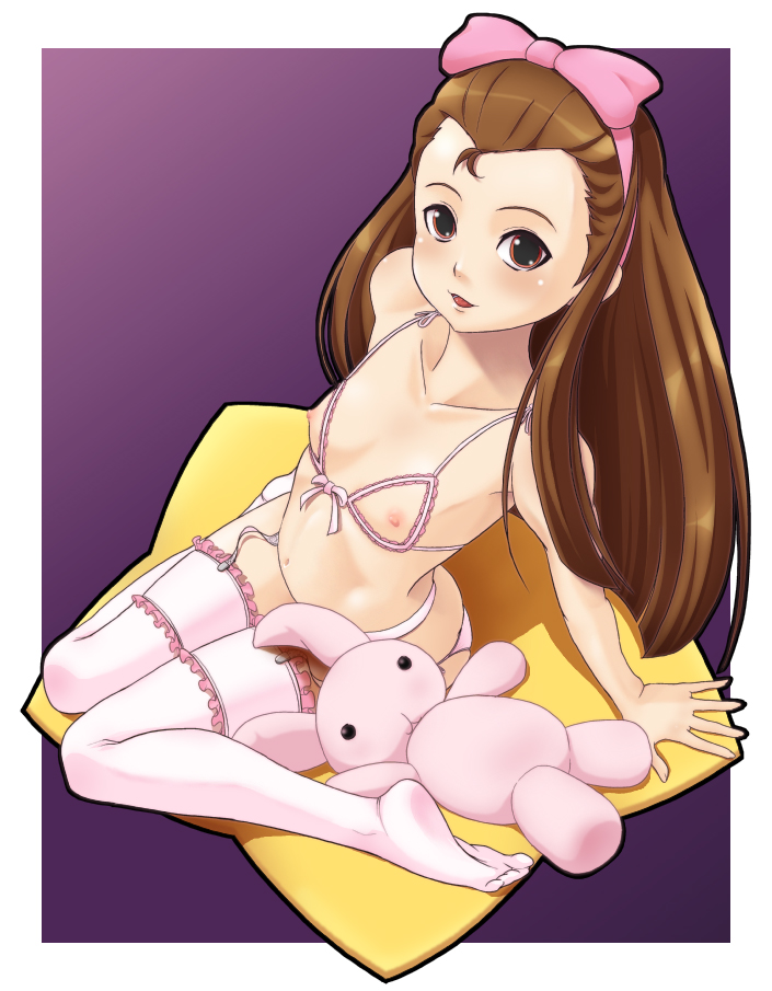 minase iori and usa-chan (idolmaster) drawn by tomatto_(@ma!)